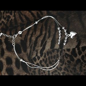 Sterling silver ankle bracelet